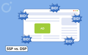 Publishers offering an ad space on their site to advertisers, who are bidding.